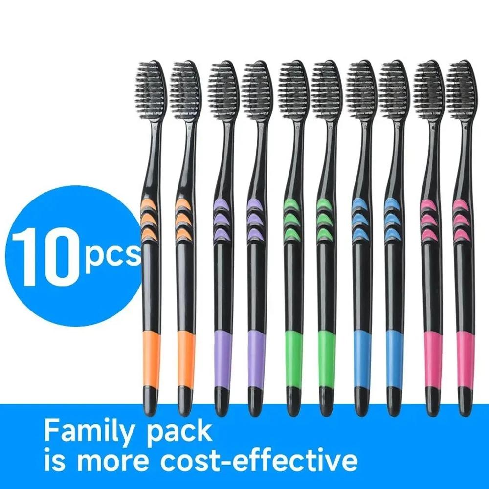 10Pcs Family Pack Bamboo Charc - огляд і ціна Bamboo Toothbrush