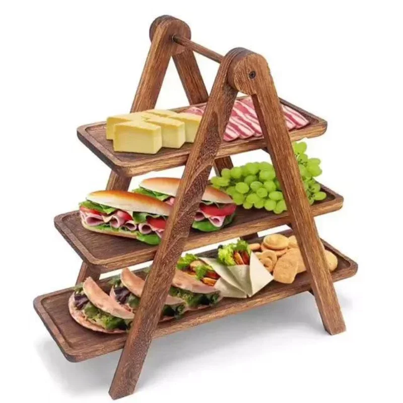 3 Tier Serving Tray Wood Tiere - огляд і ціна Bamboo Cutlery