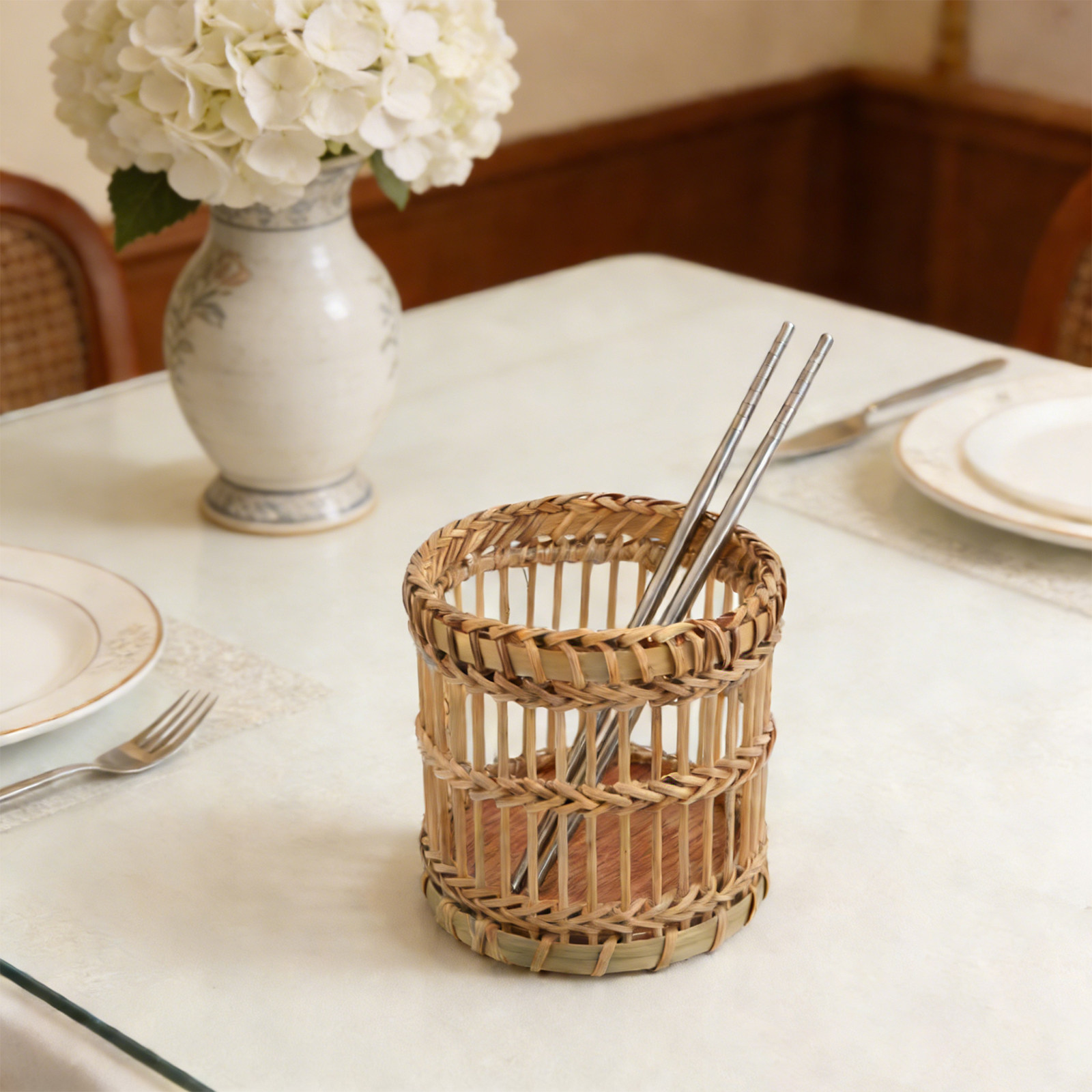 Bamboo Utensil Holder Kitchen  - огляд і ціна Bamboo Cutlery