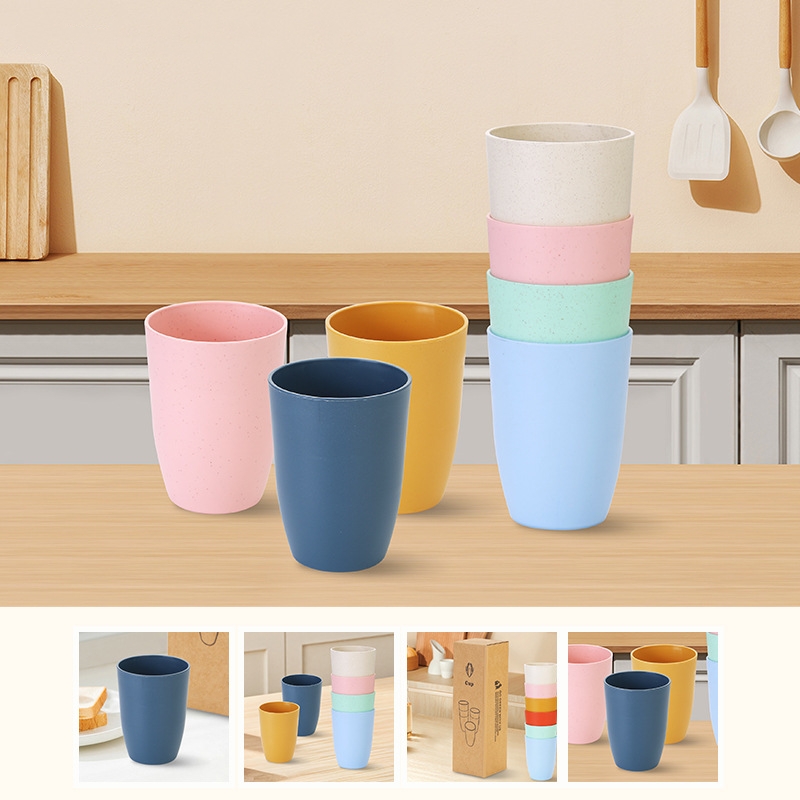 Wheat Straw Cups 6pcs Unbreaka - огляд і ціна Reusable Straw