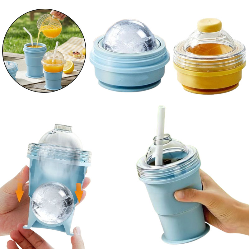 2 in 1 Foldable Ice Ball Water - огляд і ціна Reusable Bottle
