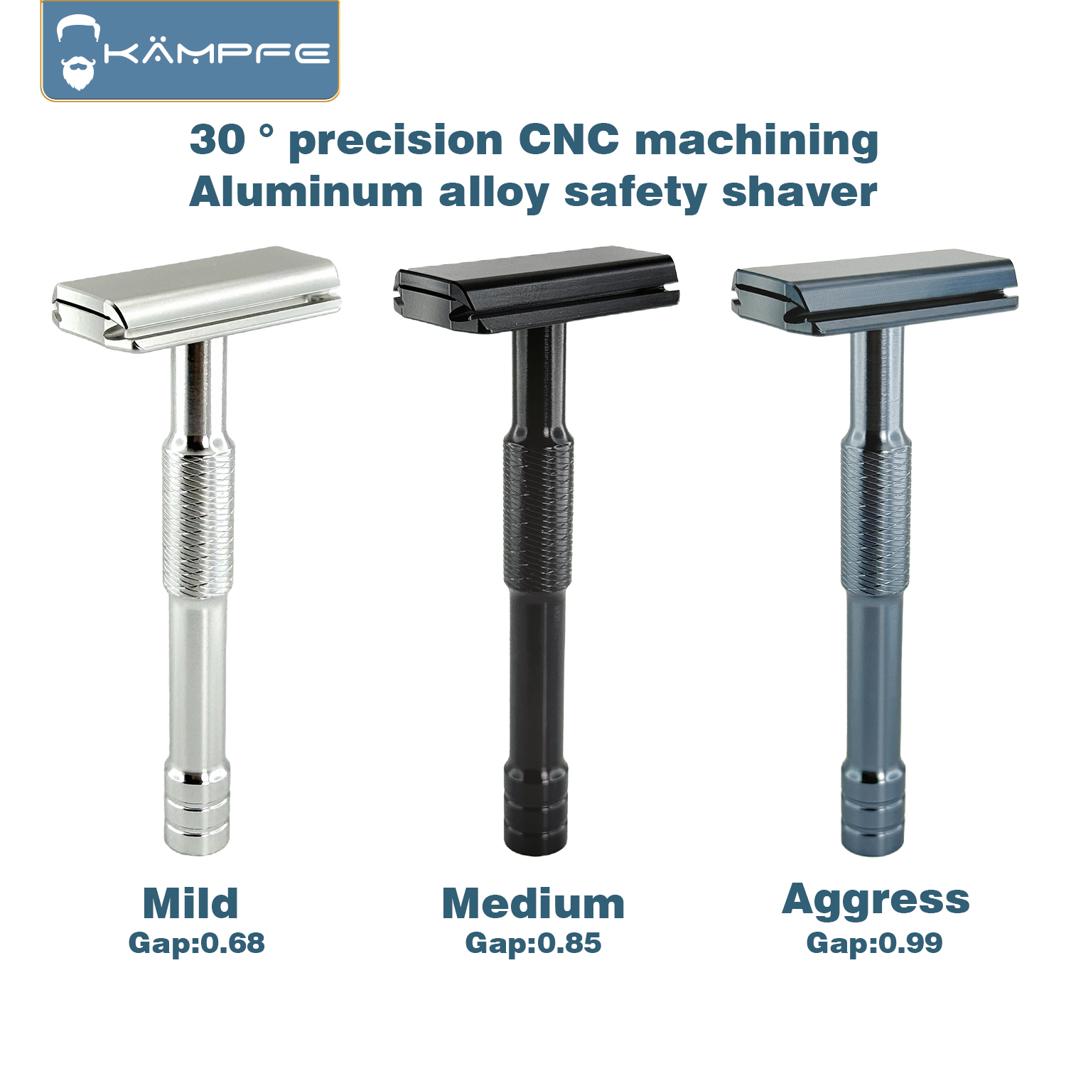KAMPFE CNC Carving Closed comb - огляд і ціна Safety Razor Handle