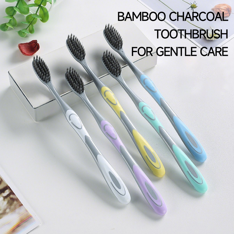 5/10pcs manual toothbrush with - огляд і ціна Bamboo Toothbrush