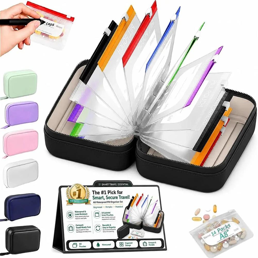 7/14Pouch Weekly Pill Organize - огляд і ціна Reusable Bag