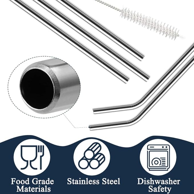 3pcs Reusable Stainless Steel  - огляд і ціна Reusable Straw