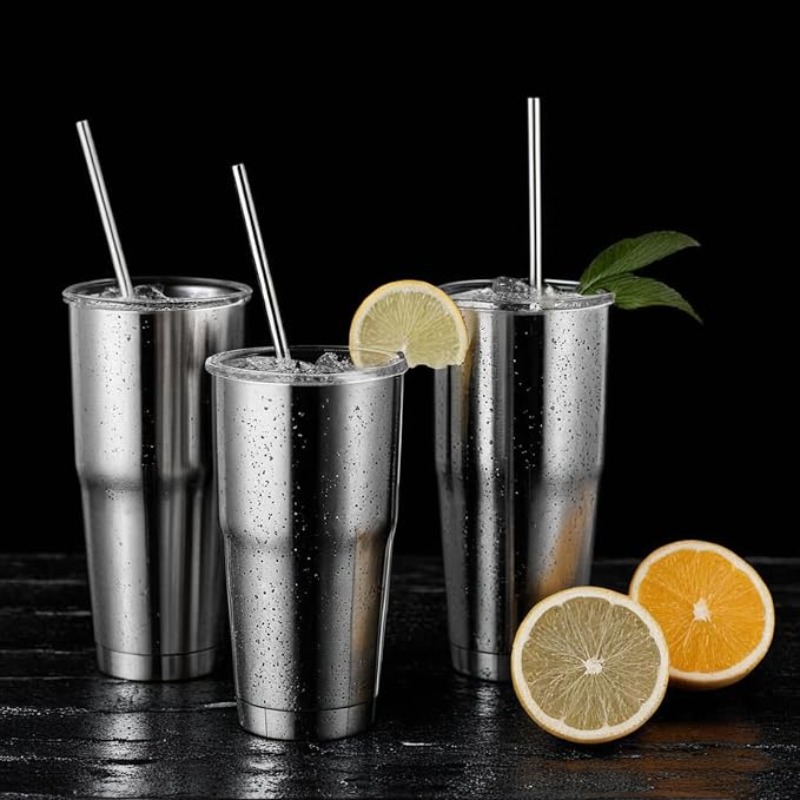 3pcs Reusable Stainless Steel  - огляд і ціна Reusable Straw
