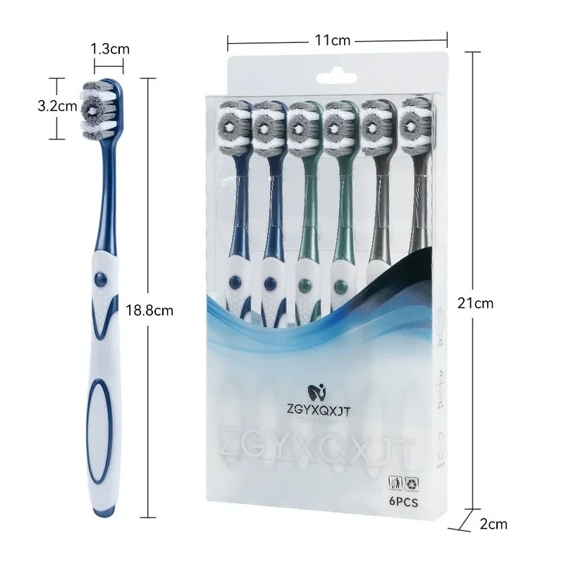 6Pcs/Set Toothbrush Whiten Too - огляд і ціна Bamboo Toothbrush